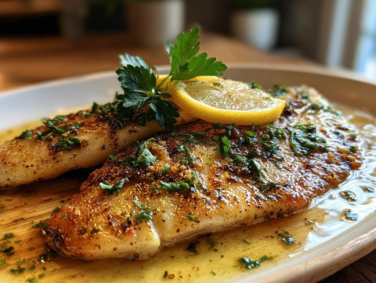 Crispy Flounder Lemon Butter - Crispy Flounder Lemon Butter - additional detail
