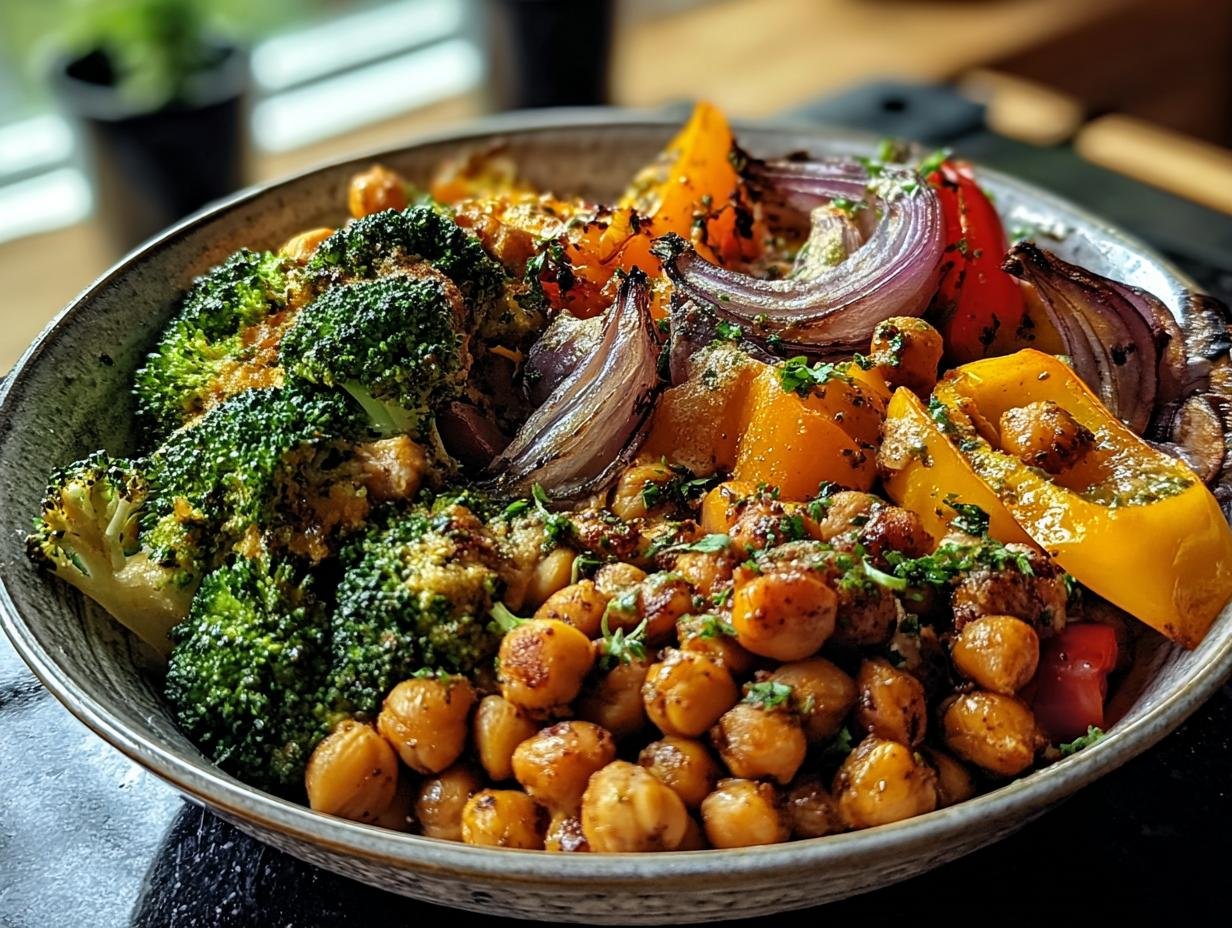 Flavorful Roasted Veggie Chickpea Perfection