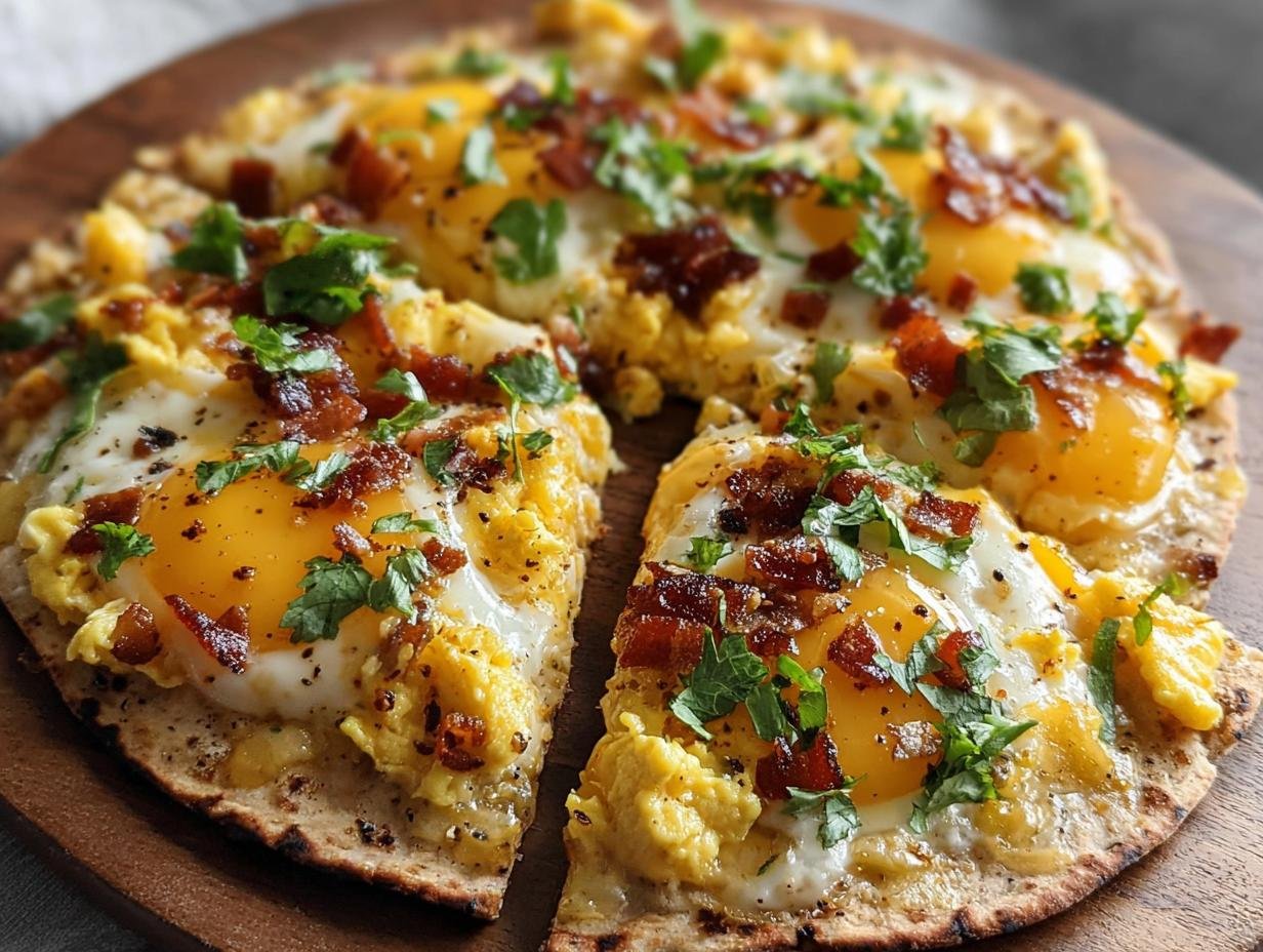 High Protein Breakfast Pizza
