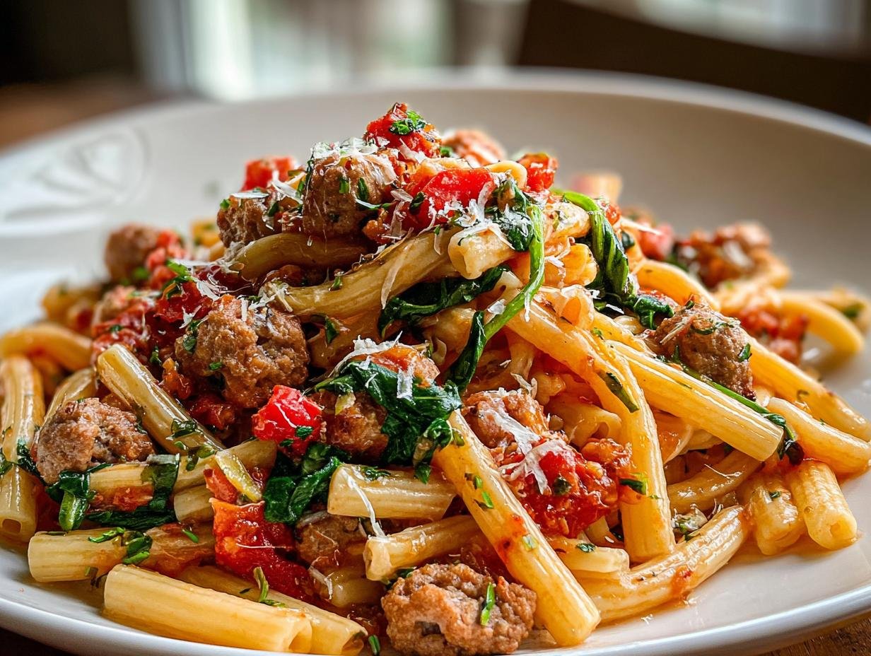 Irresistible Tuscan Sausage Pasta: 45 Min Magic - Irresistible Tuscan Sausage Pasta - additional detail