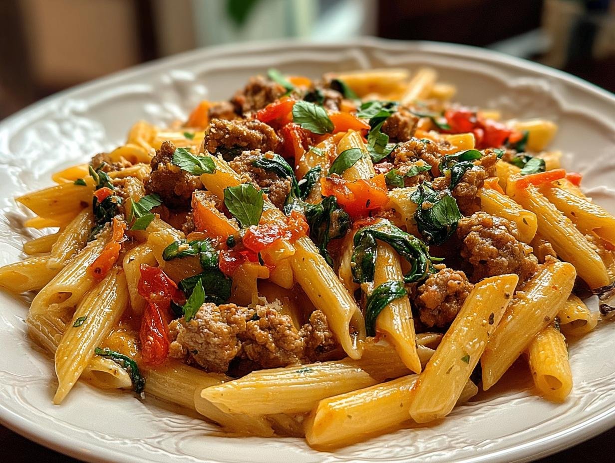 Irresistible Tuscan Sausage Pasta: 45 Min Magic - Irresistible Tuscan Sausage Pasta - additional detail