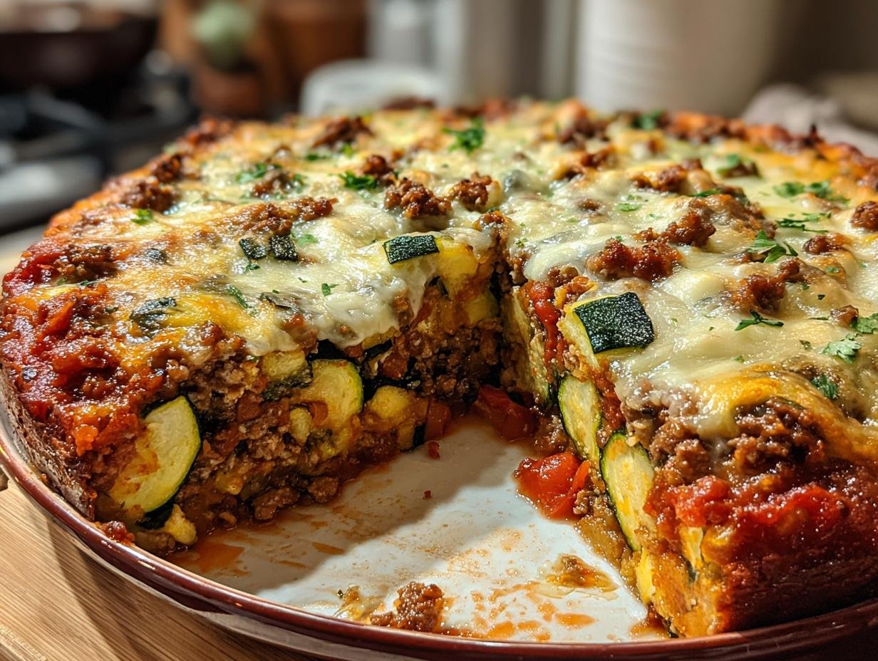 Delicious 1-Dish Zucchini Pizza Casserole - Irresistible Zucchini Pizza Casserole - main visual representation