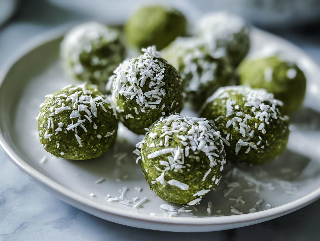 Matcha Coconut Balls: 10 Minute Delicious Recipe - Matcha Coconut Balls - additional detail