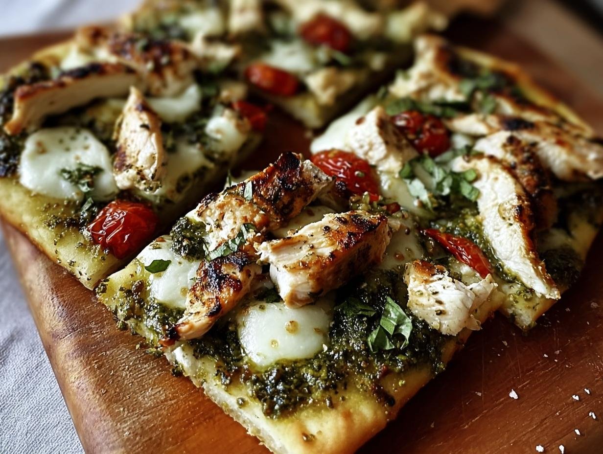 Pesto Chicken Flatbread
