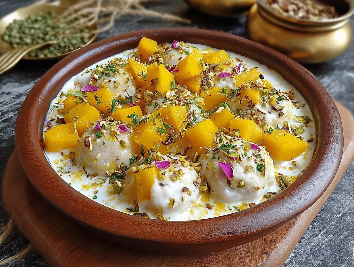 Shahi Mango Dahi Vada: Royal Summer Delight - Shahi Mango Dahi Vada - main visual representation