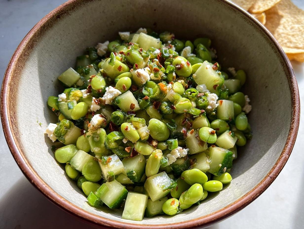 Spicy Cucumber Edamame Salad: 1 Quick Refresh - Spicy Cucumber Edamame Salad - additional detail