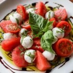 Watermelon Tomato Mozzarella Salad