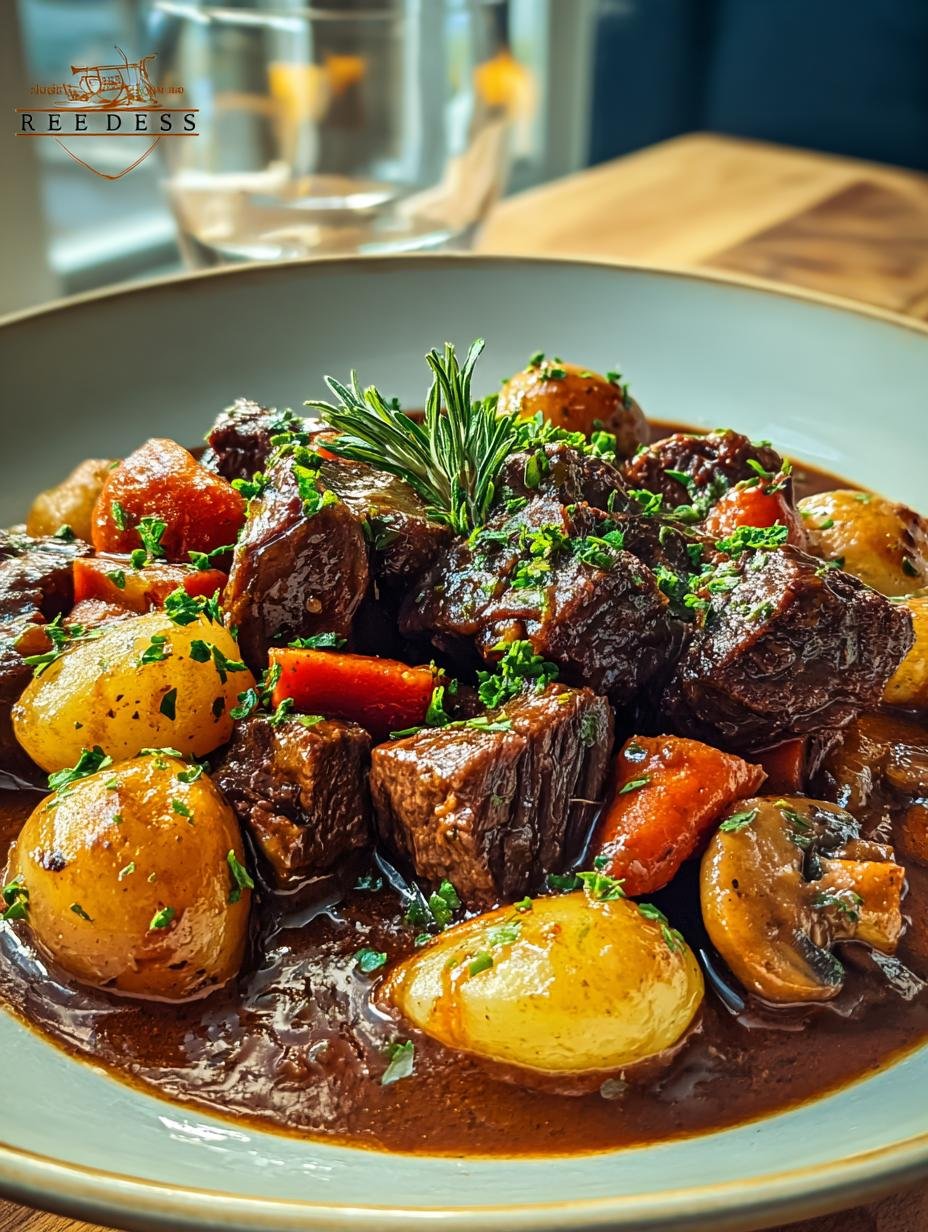 Beef Bourguignon Tender Flavorful