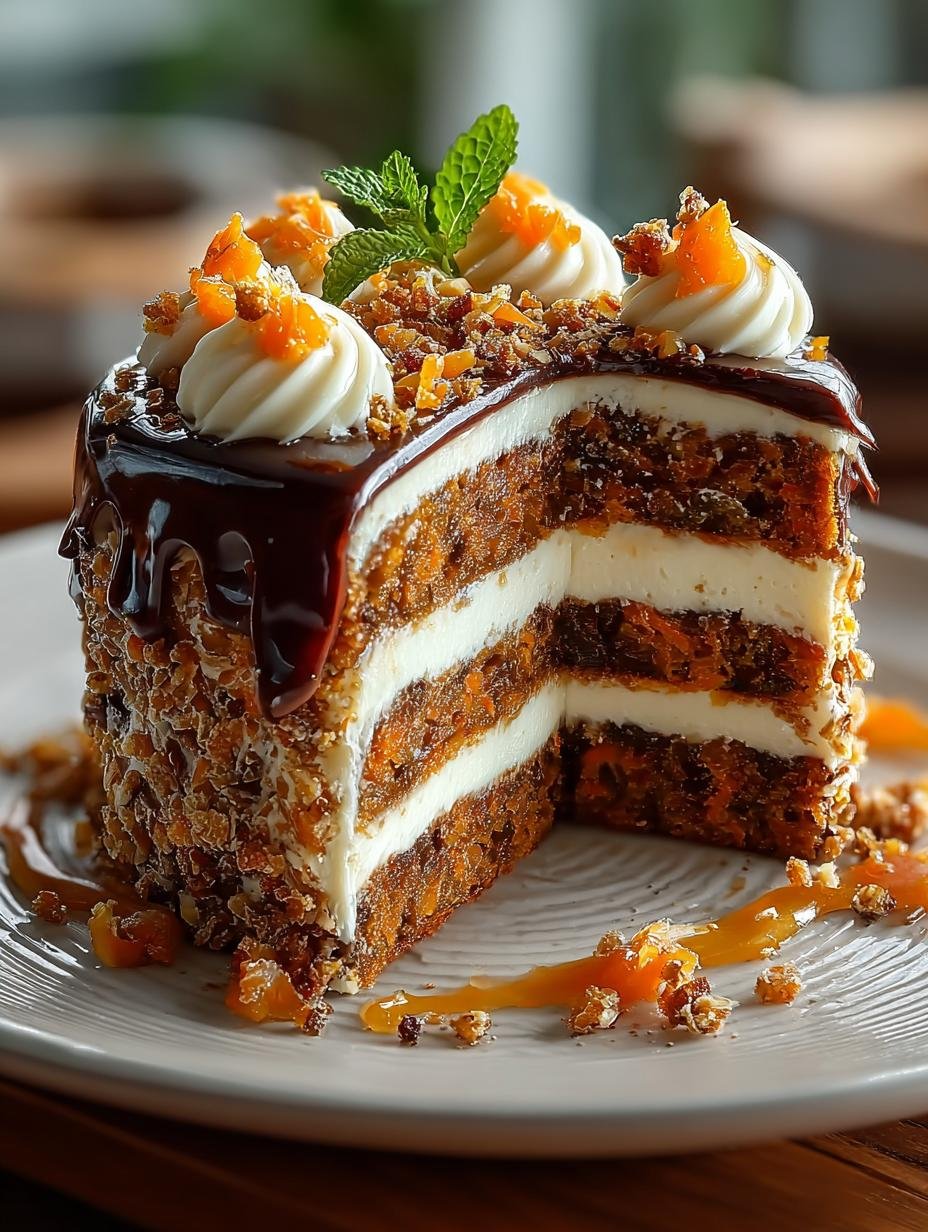 Delicious Brazilian Carrot Cake with Chocolate Topping - Brazilian Carrot Cake - additional detail