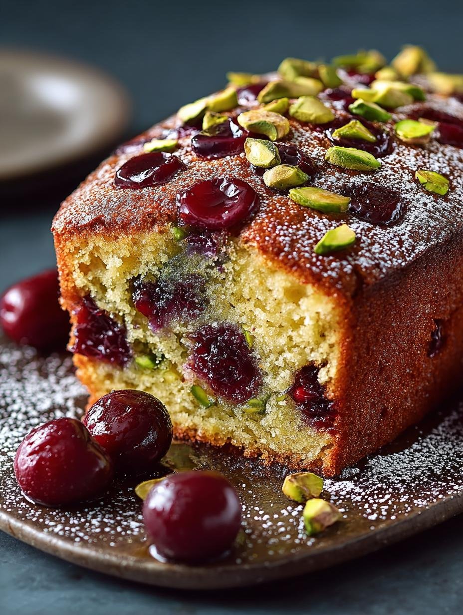 Cherry Pistachio Olive Oil Cake for Sweet Celebrations - Cherry Pistachio Olive Oil - additional detail