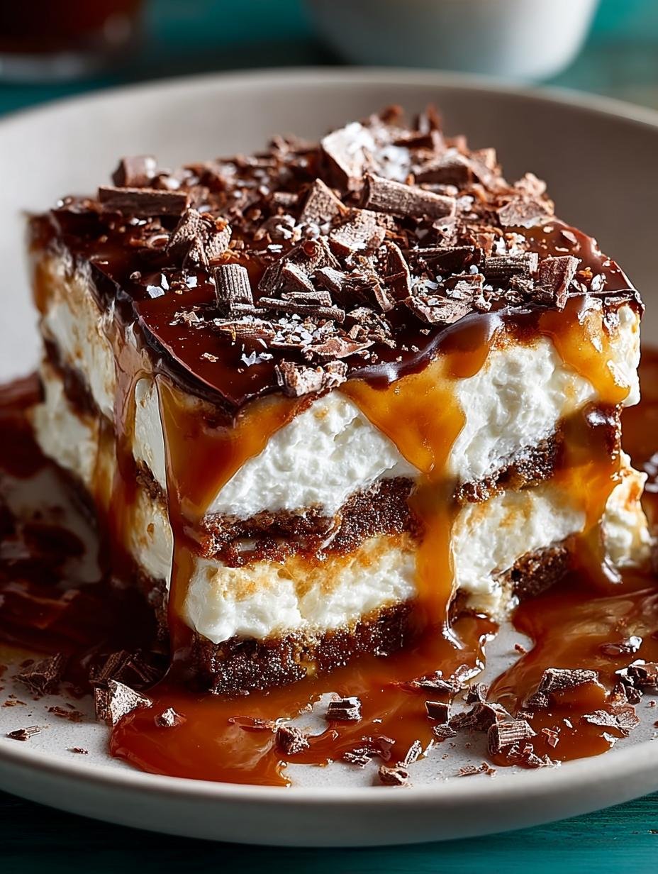 Choc Caramel Dessert Lasagne: 7 Layers of Indulgence - Choc Caramel Dessert Lasagne - main visual representation