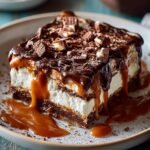 Choc Caramel Dessert Lasagne