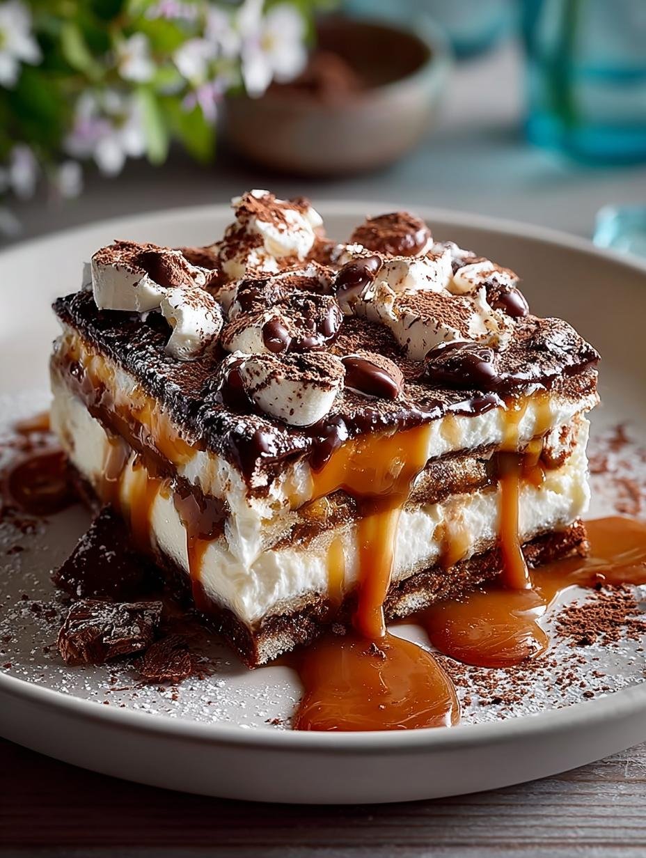 Choc Caramel Dessert Lasagne: 7 Layers of Indulgence - Choc Caramel Dessert Lasagne - additional detail