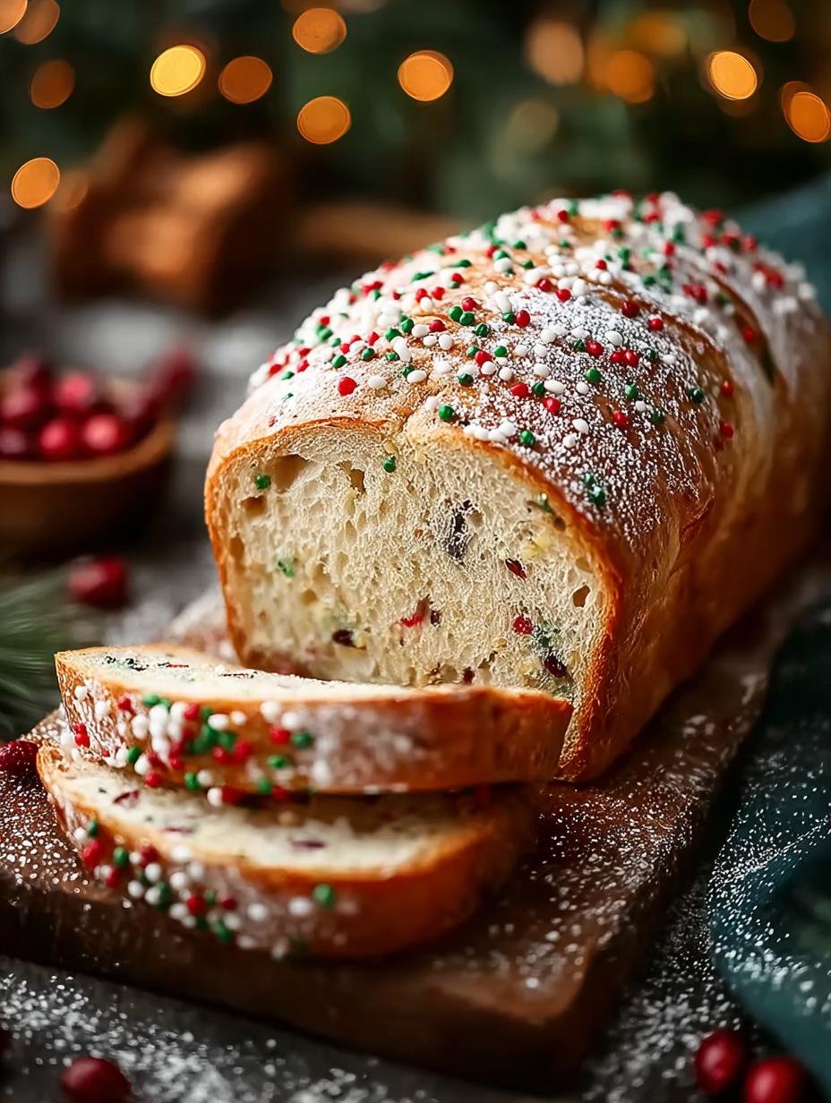 Delicious Christmas Sprinkle Buttermilk Bread Recipe - Christmas Sprinkle Buttermilk Bread - main visual representation