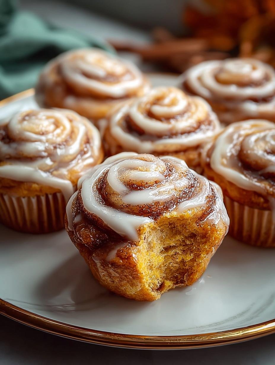 Delightful Cinnamon Roll Pumpkin Muffins for Fall - Cinnamon Roll Pumpkin Muffins - main visual representation