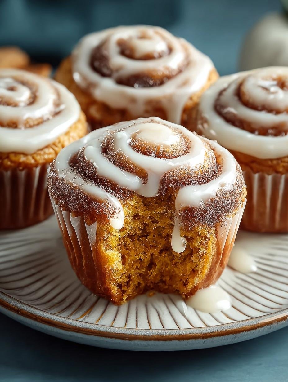 Cinnamon Roll Pumpkin Muffins