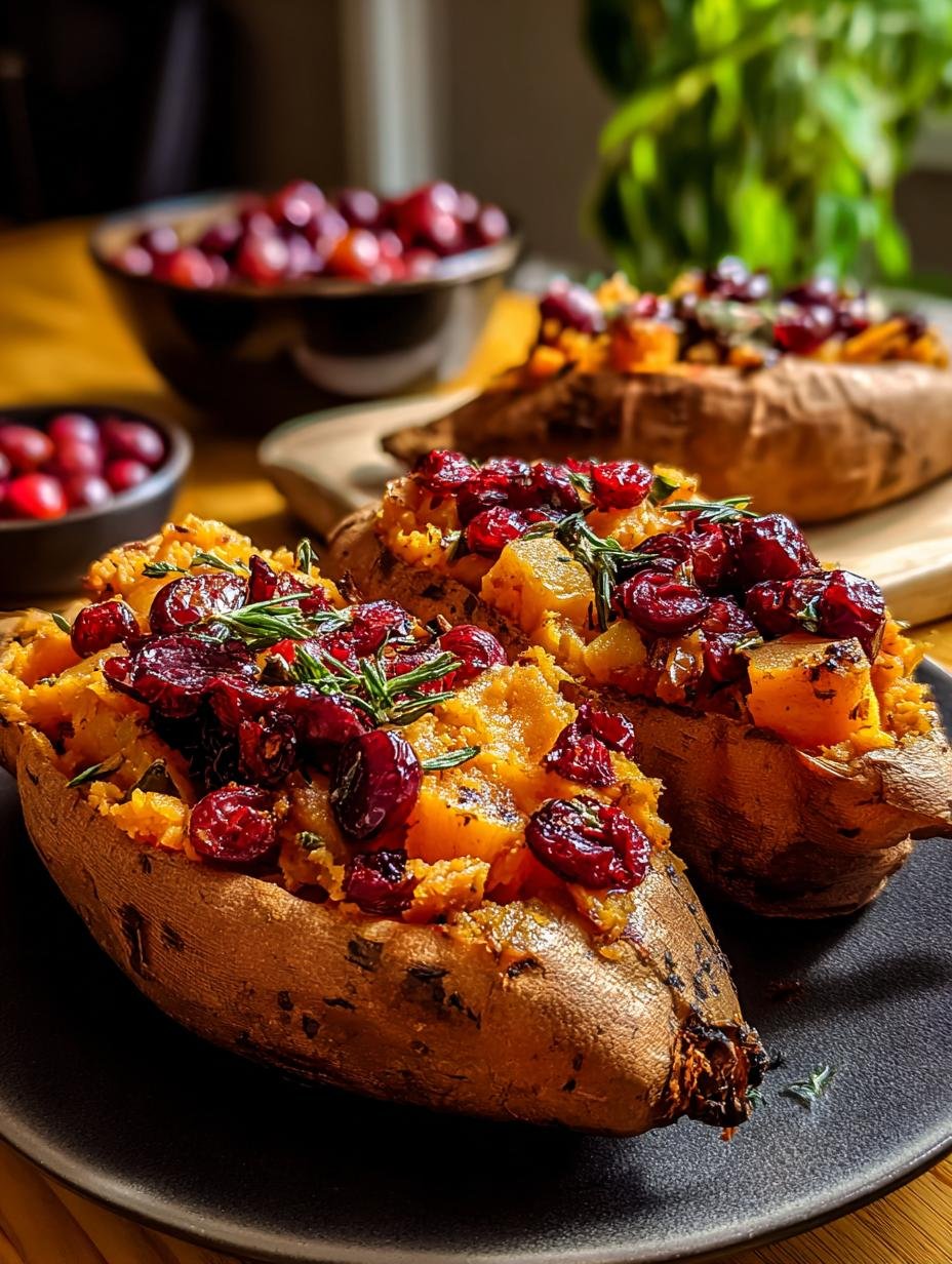 Delicious Cranberry Apple Twice Baked dish with golden-brown topping, ready to serve