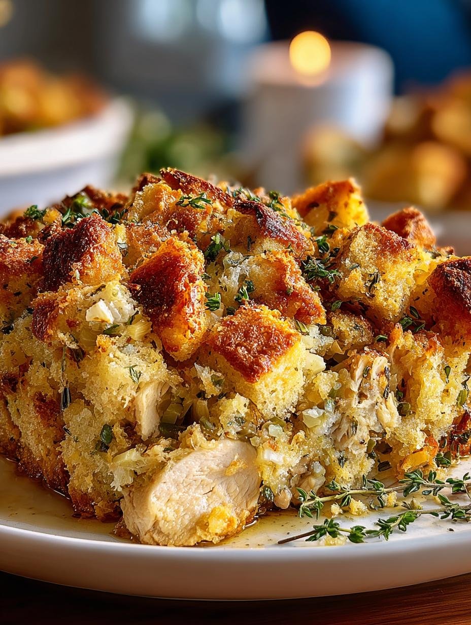 Dolly's Chicken Stuffing Casserole: A Comfort Food Delight - Dollys Chicken Stuffing Casserole - main visual representation