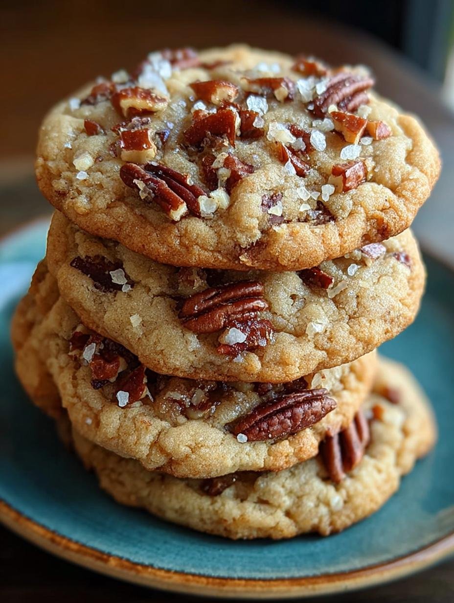 Delicious Easiest Toffee Pecan Cookies cooling on a wire rack after baking, showcasing their golden-brown edges and chewy centers