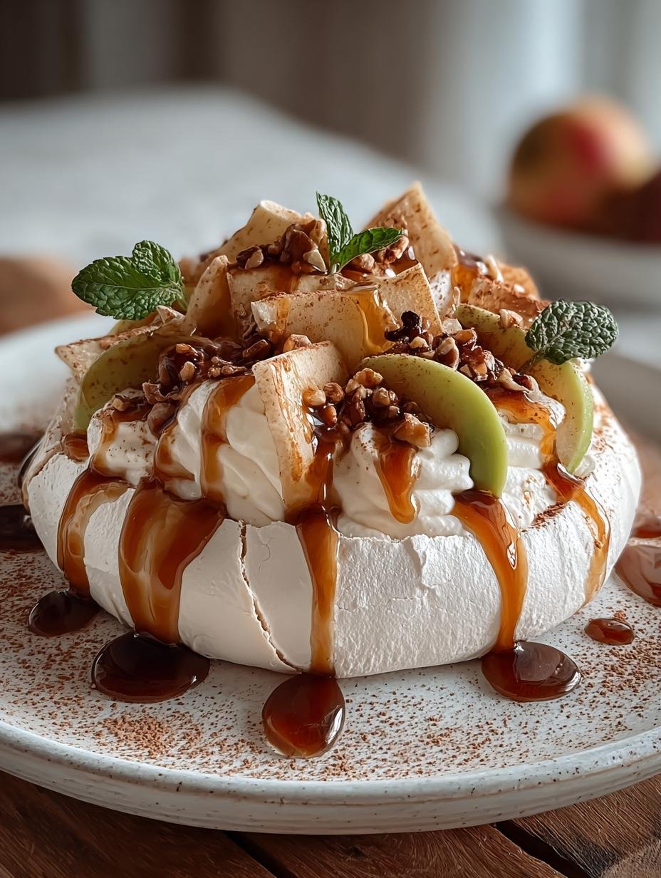 Fall Pavlova with Caramelized