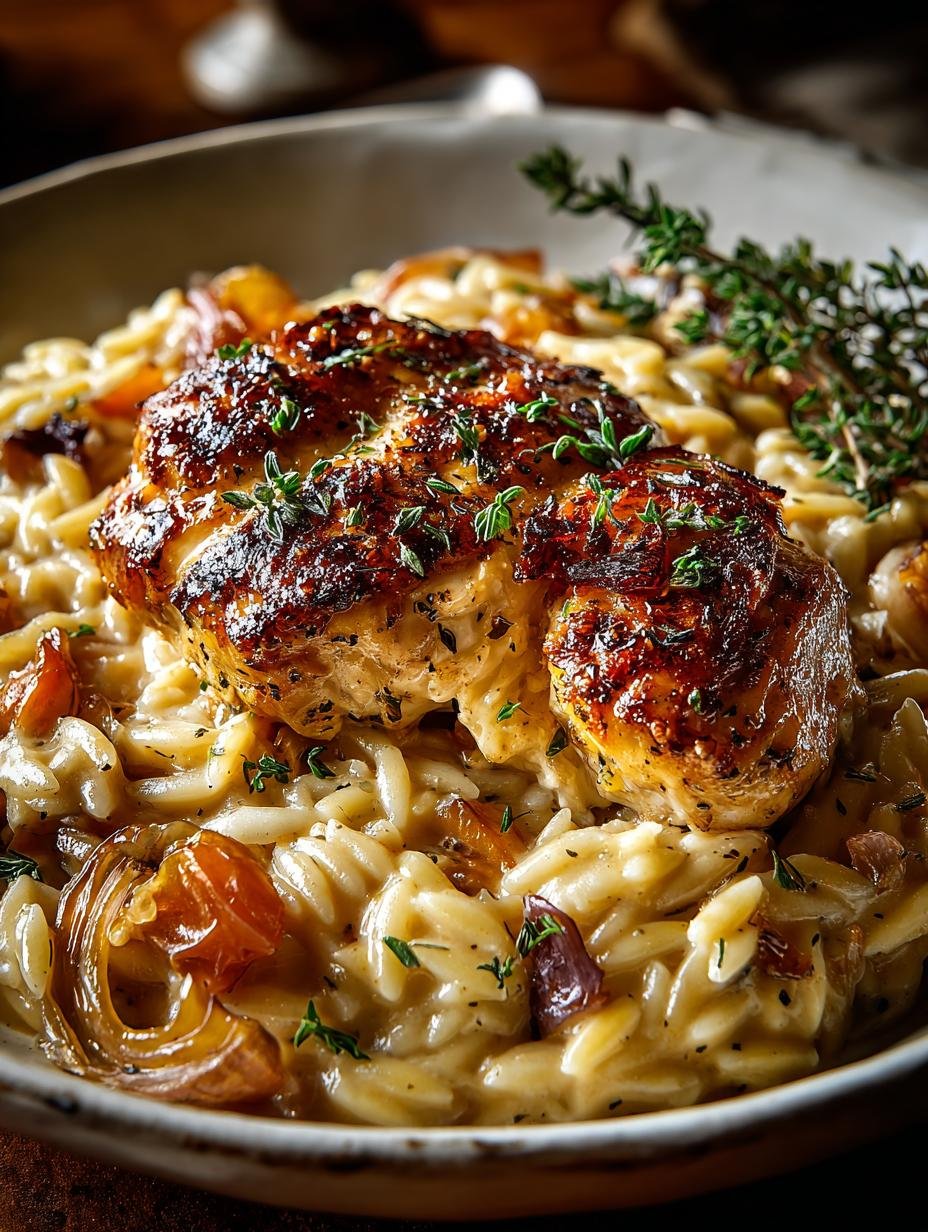 French Onion Chicken Orzo Casserole: 6 Comforting Steps