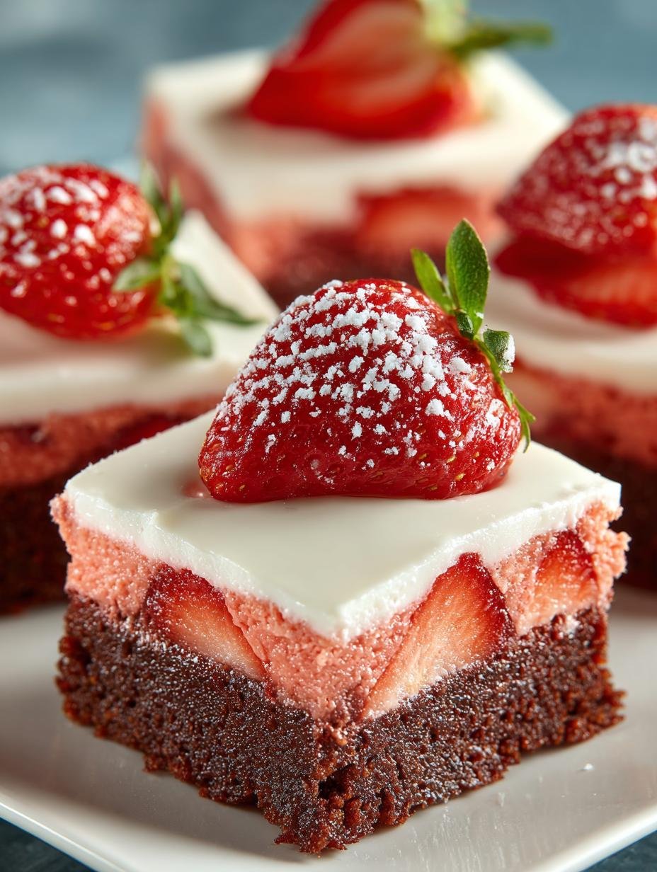 Fresh Strawberry Brownies: 7 Steps to Pure Bliss - Fresh Strawberry Brownies - main visual representation