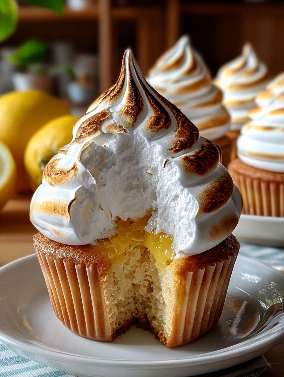 Irresistible Lemon Meringue Cupcakes with Zesty Delight - Irresistible Lemon Meringue Cupcakes - main visual representation