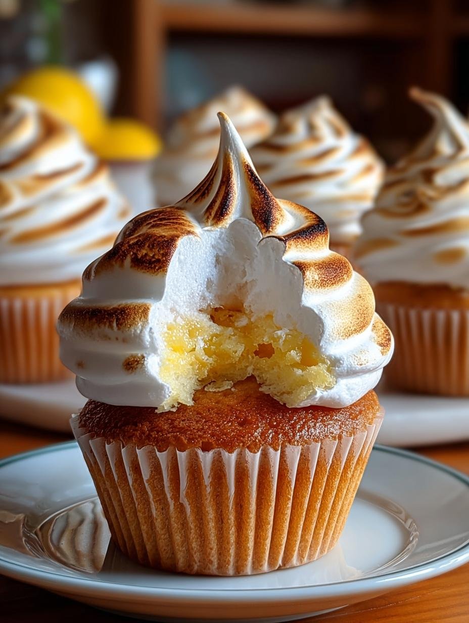 Irresistible Lemon Meringue Cupcakes with Zesty Delight - Irresistible Lemon Meringue Cupcakes - additional detail