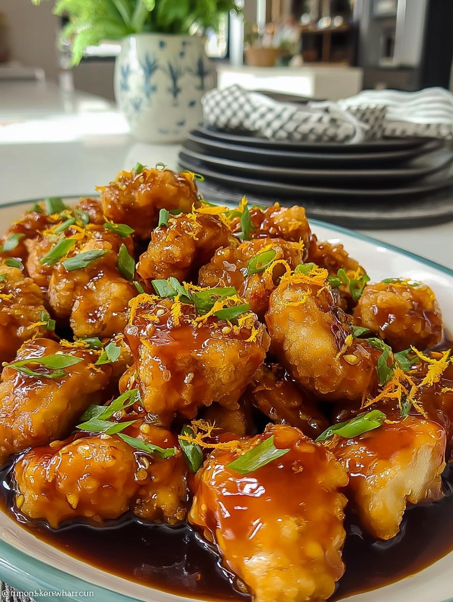 Irresistible Orange Chicken Sauce: 1 Secret Revealed - A vibrant bowl of Irresistible Orange Chicken Sauce, showcasing its glossy texture and rich color, with fresh orange slices and ginger in the background.