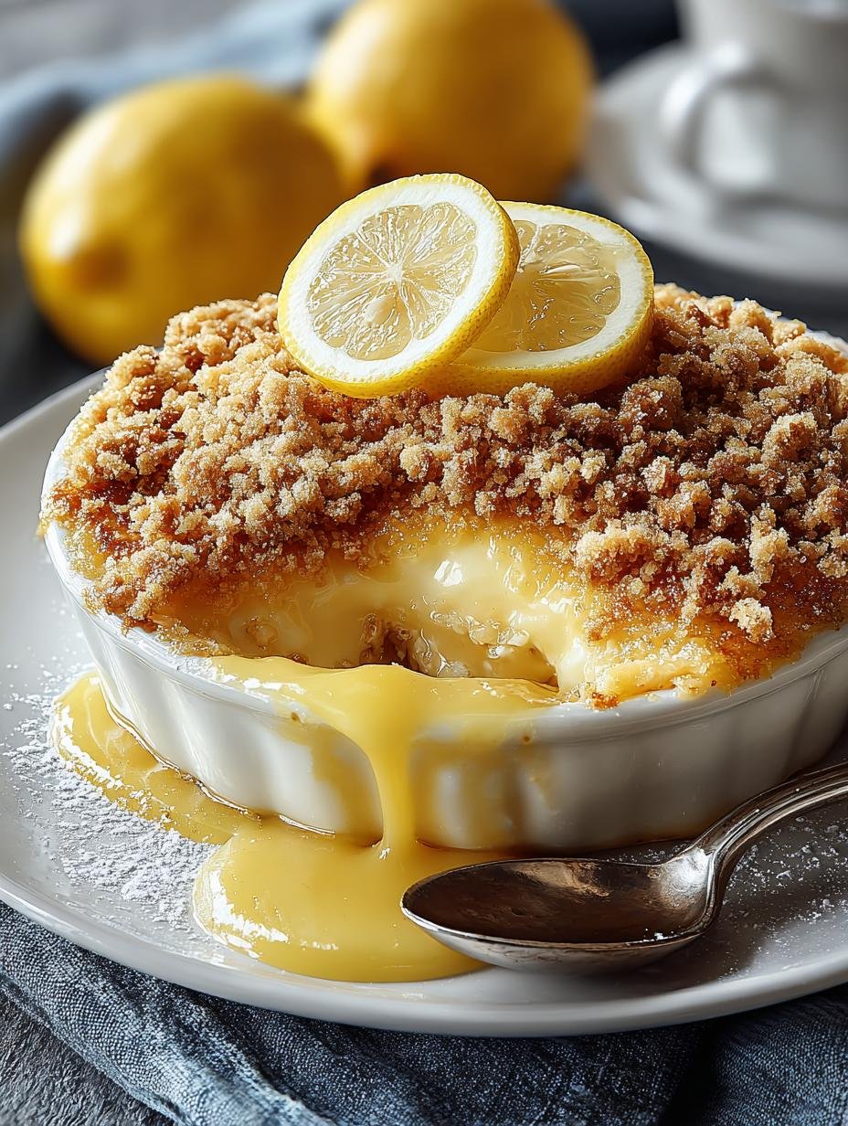 Indulge in Lemon Curd Crumble Pudding Bliss - Lemon Curd Crumble Pudding - additional detail