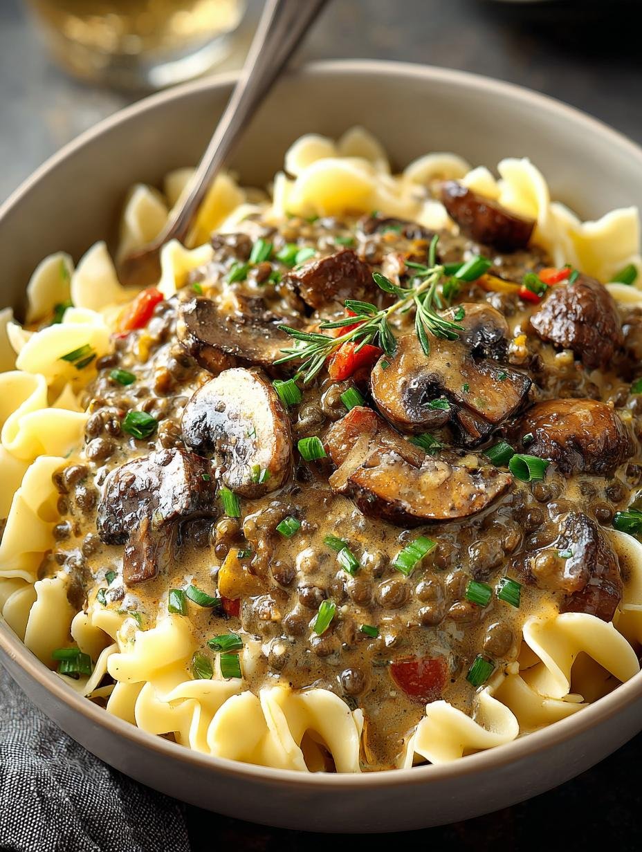 Lentil Mushroom Stroganoff: 7 Reasons You'll Love This Dish - Lentil Mushroom Stroganoff - main visual representation
