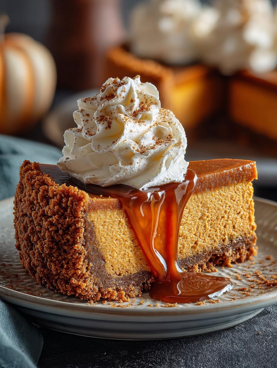 Pumpkin Cheesecake Gingersnap Crust: 12 Rich Layers - Pumpkin Cheesecake Gingersnap Crust - main visual representation