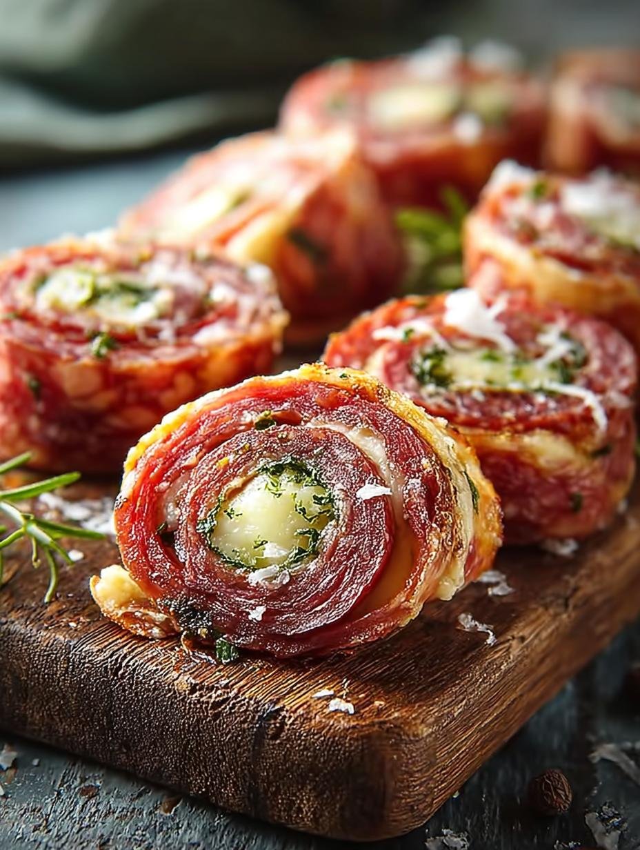 Delicious Salami Pinwheels: 16 Easy Party Appetizers - Salami Pinwheels - main visual representation