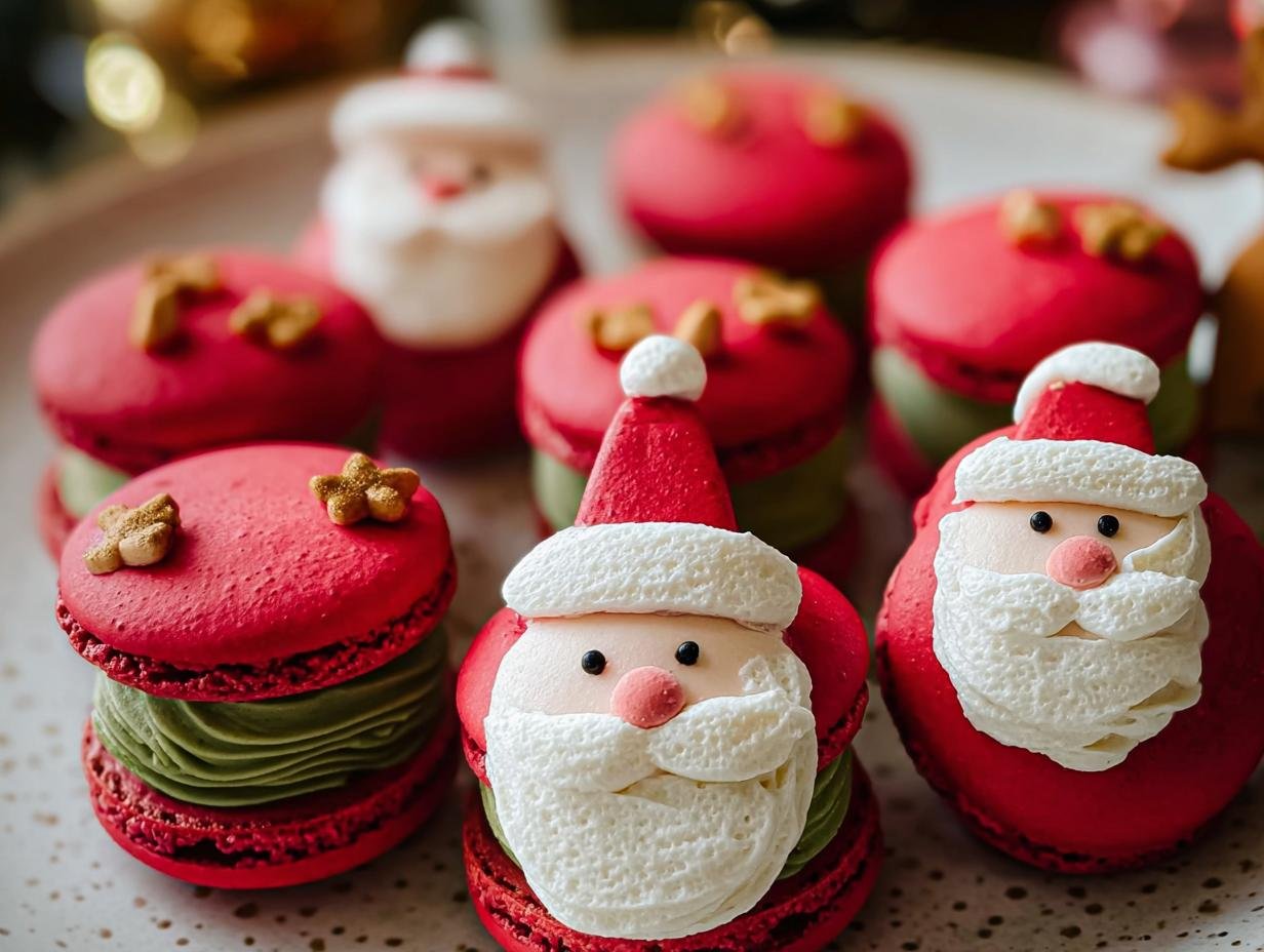 Santa Claus Macarons: Magical Festive Treat - Santa Claus Macarons - main visual representation