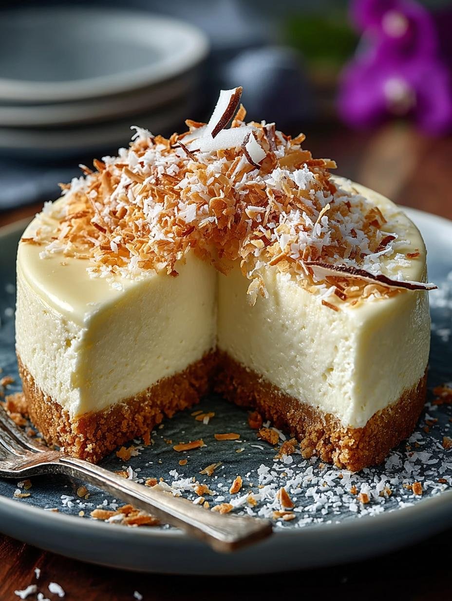 Delicious Tropical Coconut Cheesecake Recipe for Summer - Tropical Coconut Cheesecake - additional detail