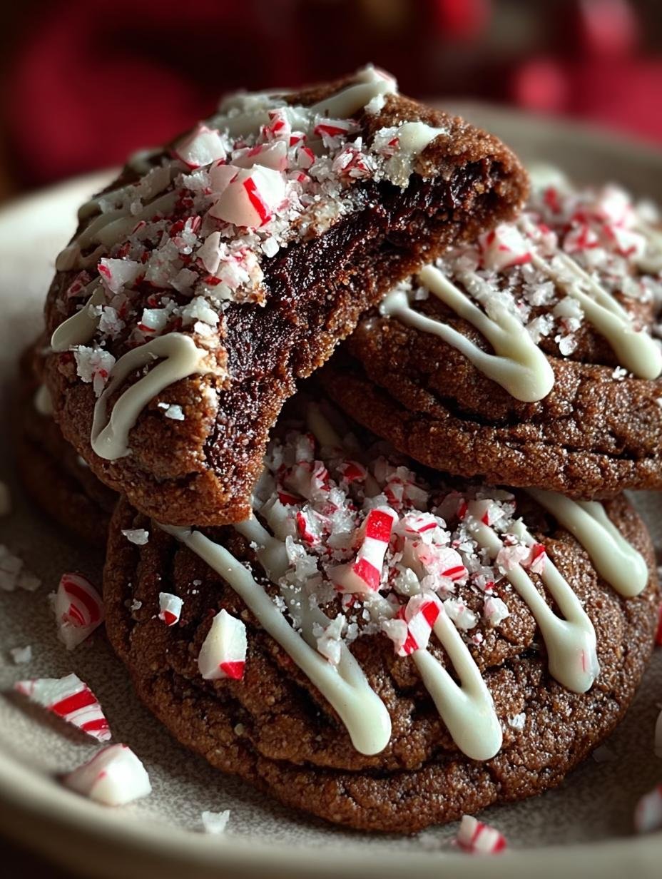Step-by-step process of making Chocolate Peppermint Delight Cookies