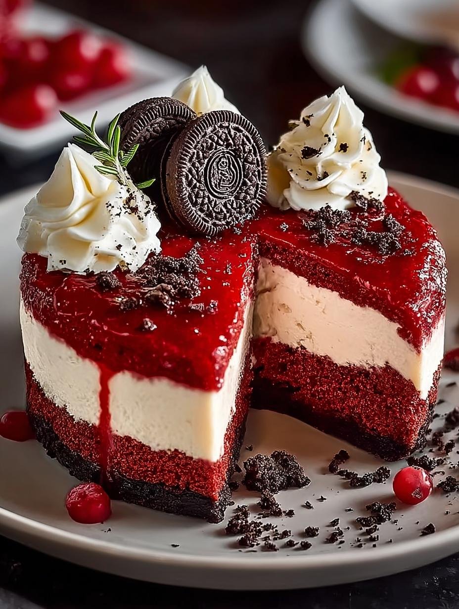 Christmas Red Velvet Cheesecake: 7 Indulgent Layers - Christmas Red Velvet Cheesecake - additional detail