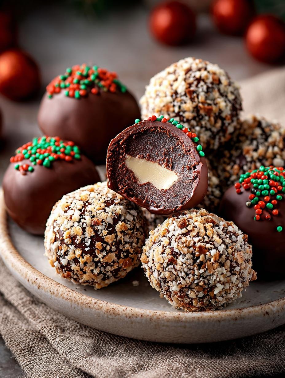 Delightful Christmas Truffles with Cranberry and Pistachio - Christmas Truffles - main visual representation