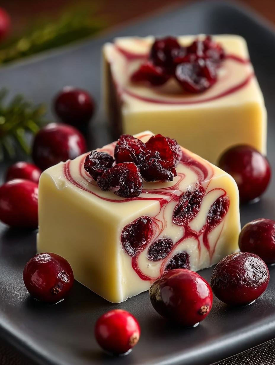 Cranberry Swirl White Chocolate Fudge Delight - Cranberry Swirl White Chocolate - main visual representation