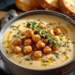 Creamy Garlic Chickpea Soup