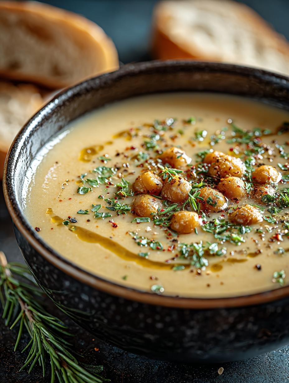 Creamy Garlic Chickpea Soup: 5 Steps to Comfort - Creamy Garlic Chickpea Soup - additional detail