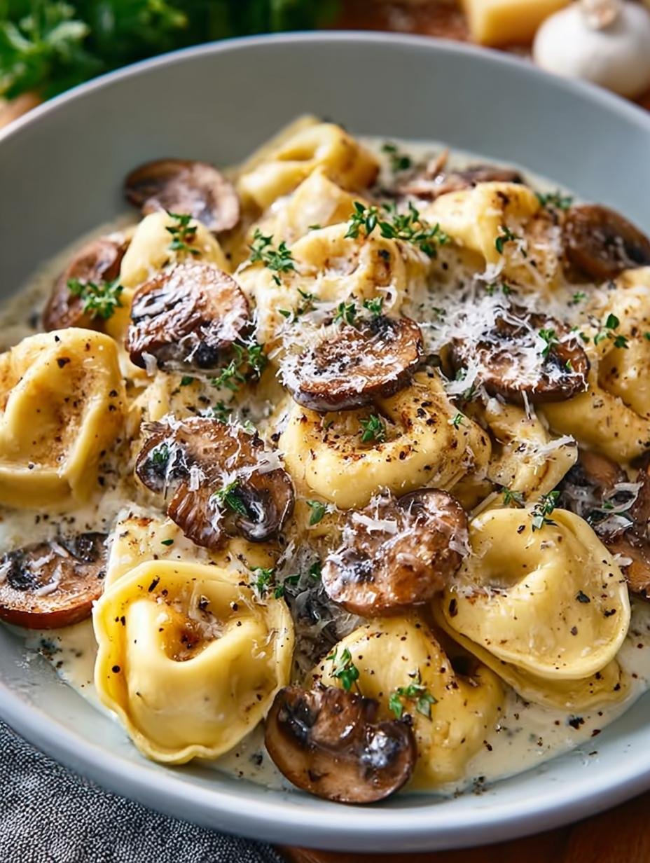 Creamy Mushroom Tortellini Alfredo: 5 Reasons to Love It - Creamy Mushroom Tortellini Alfredo - main visual representation
