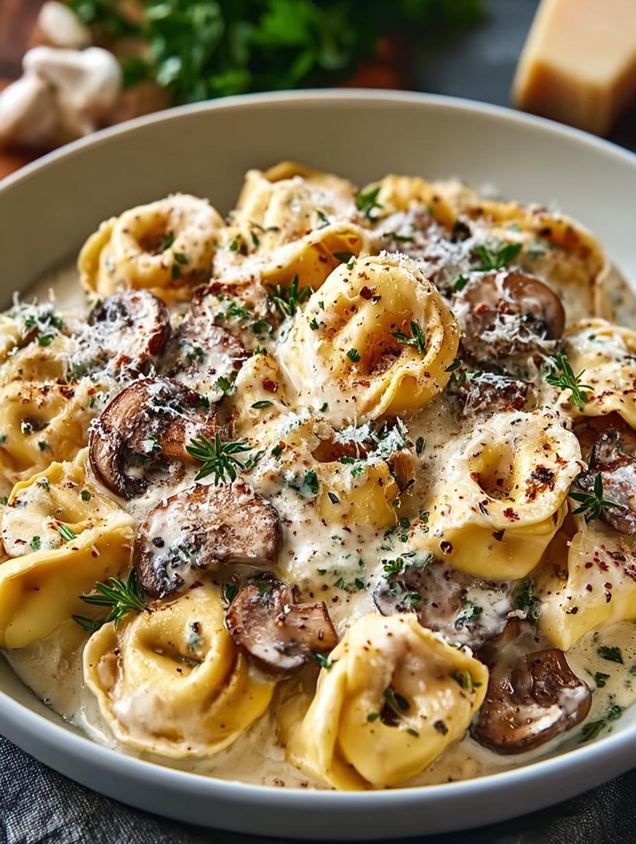 Creamy Mushroom Tortellini Alfredo: 5 Reasons to Love It - Creamy Mushroom Tortellini Alfredo - additional detail