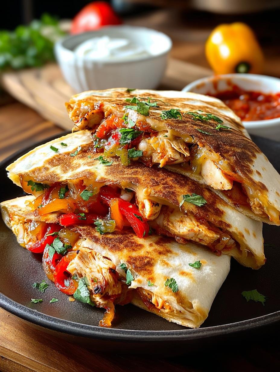 Irresistible Chicken Fajita Quesadillas