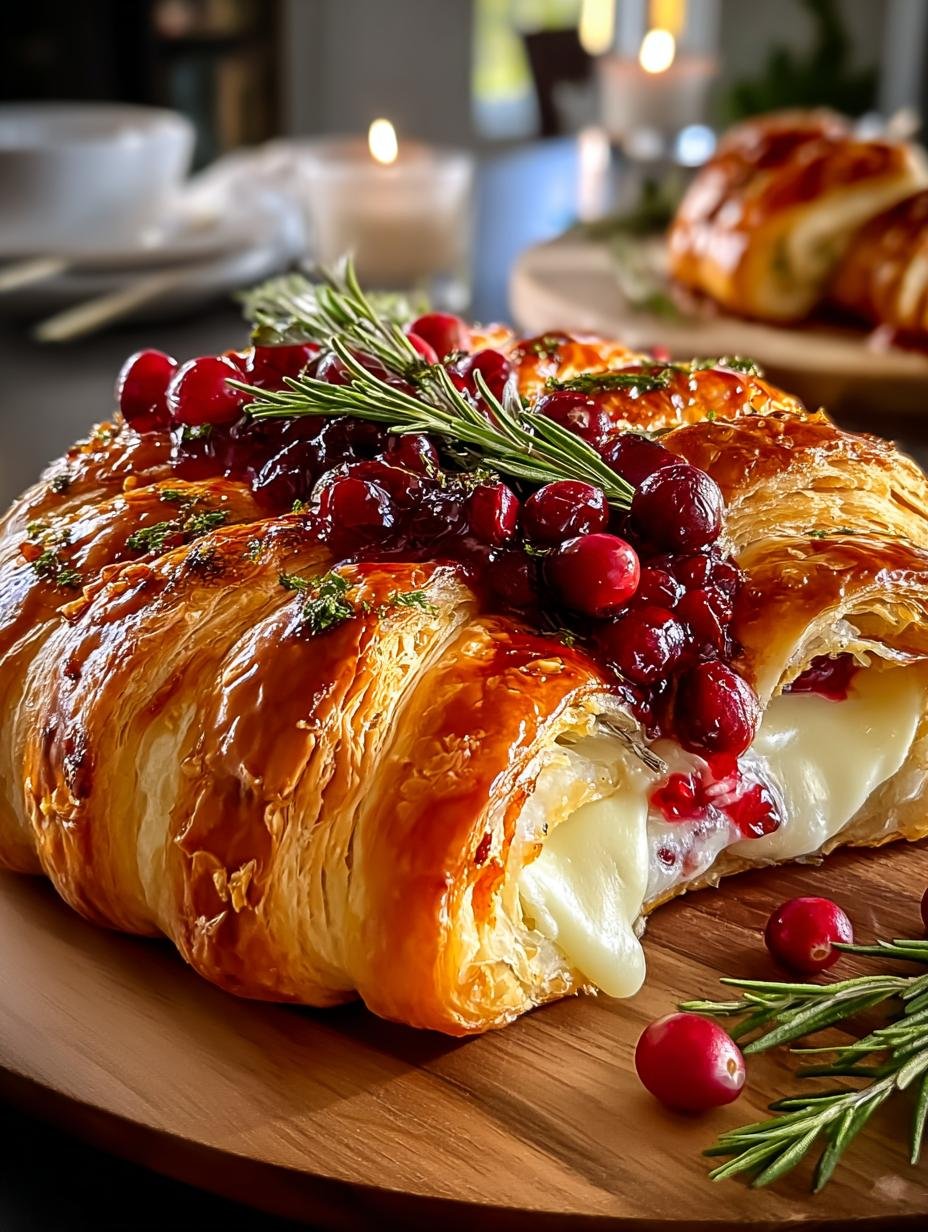 Irresistible Cranberry Brie Crescent Wreath Recipe - Irresistible Cranberry Brie Crescent - additional detail