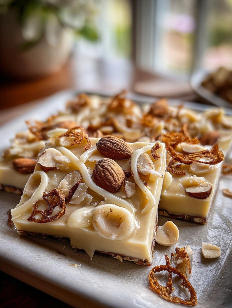 Irresistible White Chocolate Peanut Bark Recipe - Irresistible White Chocolate Peanut - main visual representation