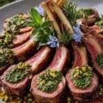 Lamb with Mint Pistachio