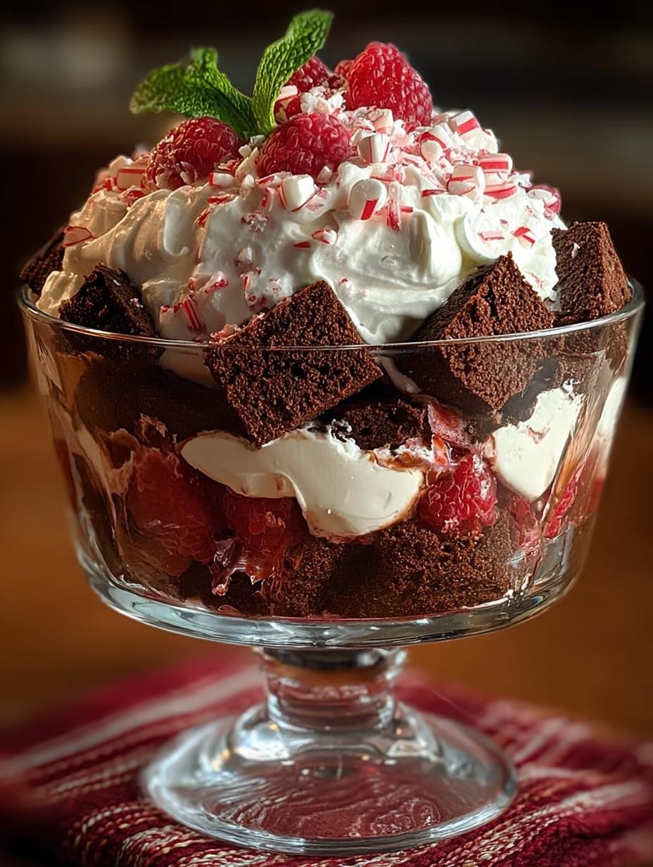 Irresistible Peppermint Brownie Trifle Recipe for the Holidays - Peppermint Brownie Trifle - main visual representation