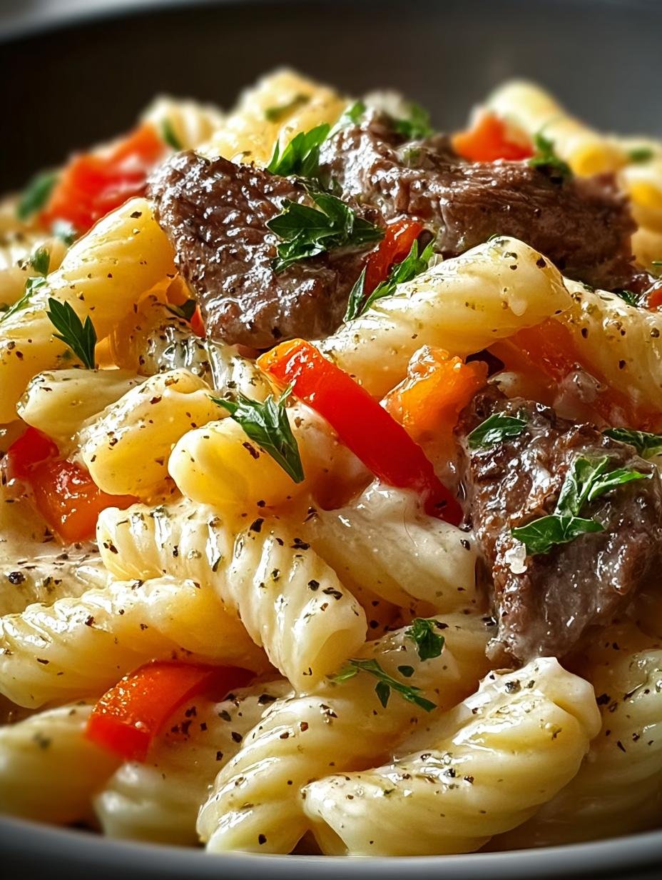 Savor the Best Philly Cheesesteak Pasta You'll Love - Philly Cheesesteak Pasta - additional detail