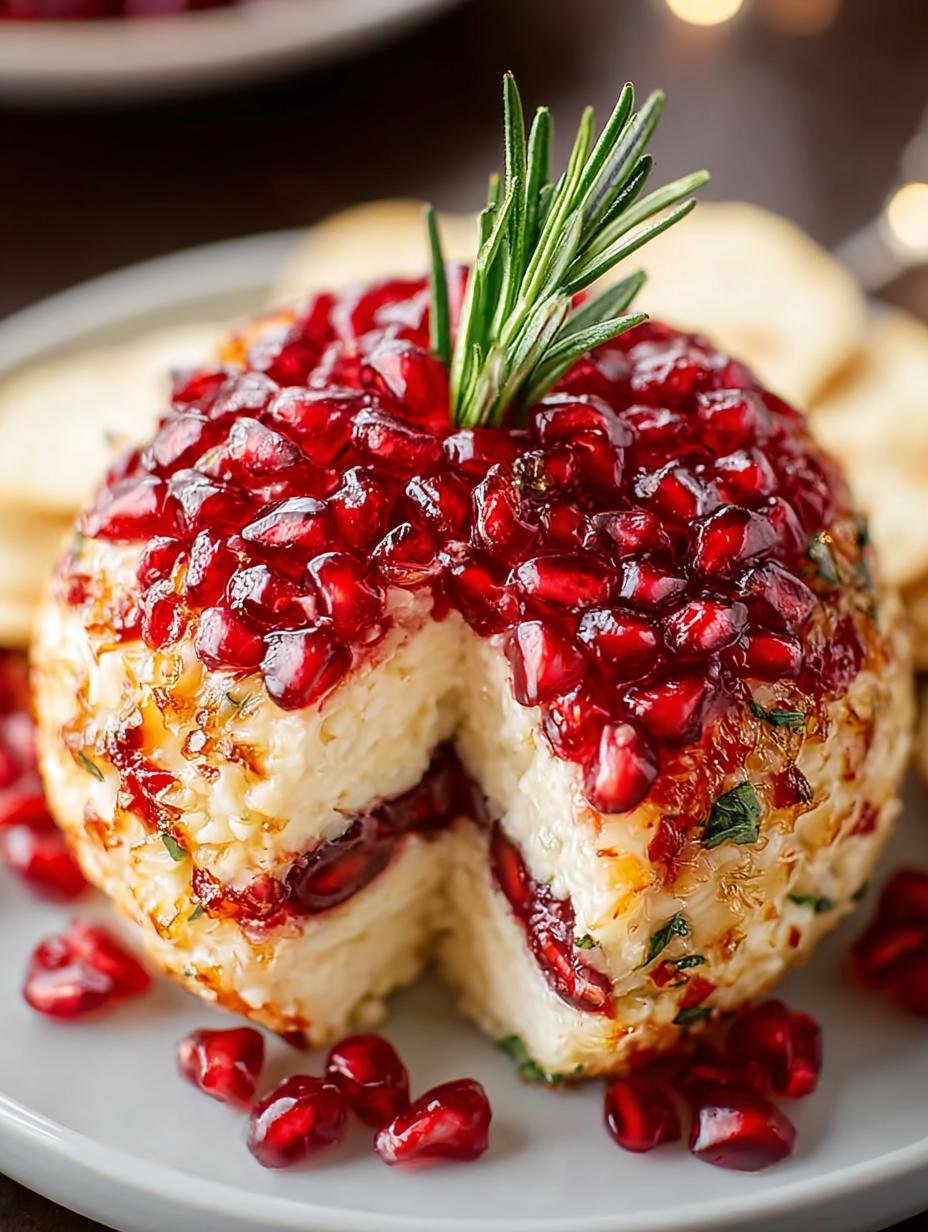 Pomegranate Christmas Cheese Ball